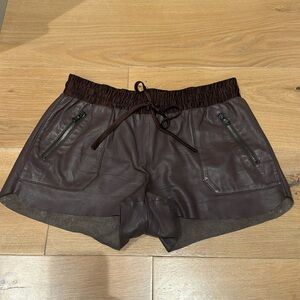 Rebecca Taylor Genuine Leather Shorts